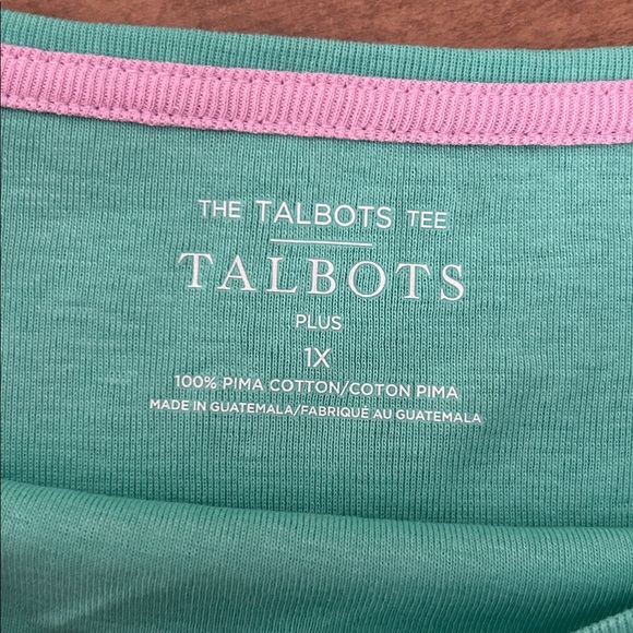 Talbots Women’s Plus 1X Top— Pima Cotton 3/4 Sleeves Tee Bateau Neck Green
BB - Picture 5 of 12